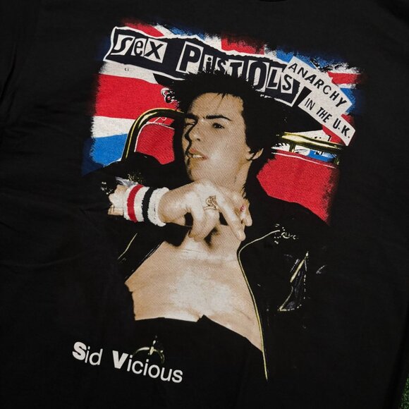 Sex Pistols Anarchy in the UK Sid Vicious Punk Rock Band T-Shirt Size Large - Picture 4 of 4